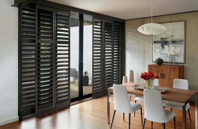 black shutters
